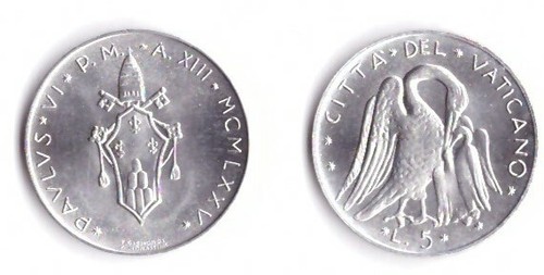 1975 vaticano lire - lire, xiii