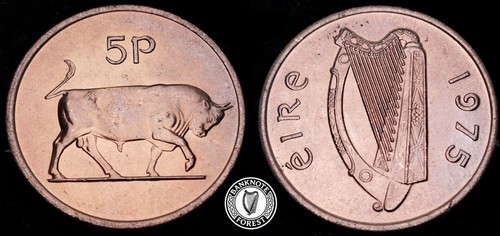 Irlanda 1975 5 pence - 1975,