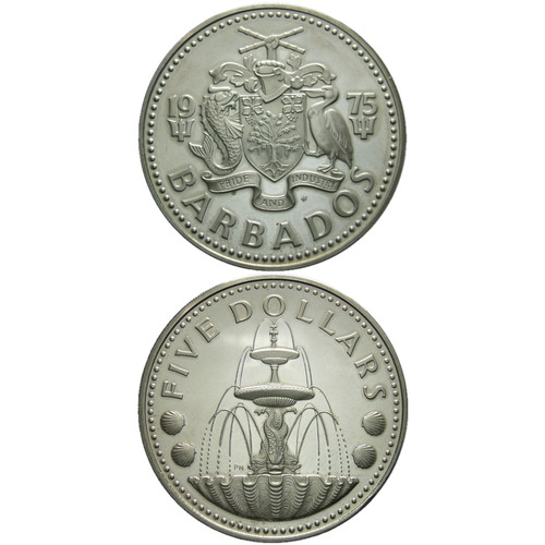 Barbados dollari 1975 - barbados,