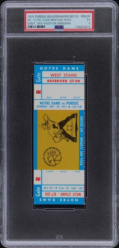 Psa 1975 joe montana - -,
