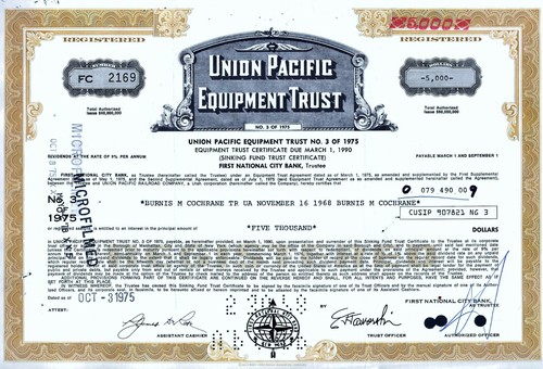 Union pacific equipment trust - equipment,