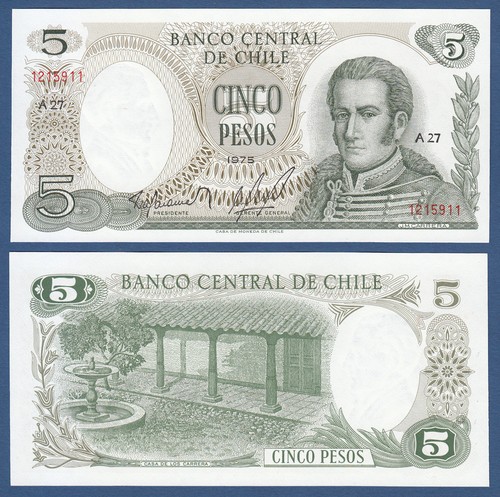 Cile pesos 1975 unc 149 - 1975, a