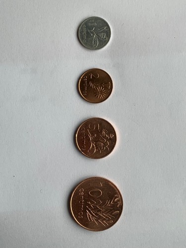 10 centimos mozambico - 1-2-5-10,
